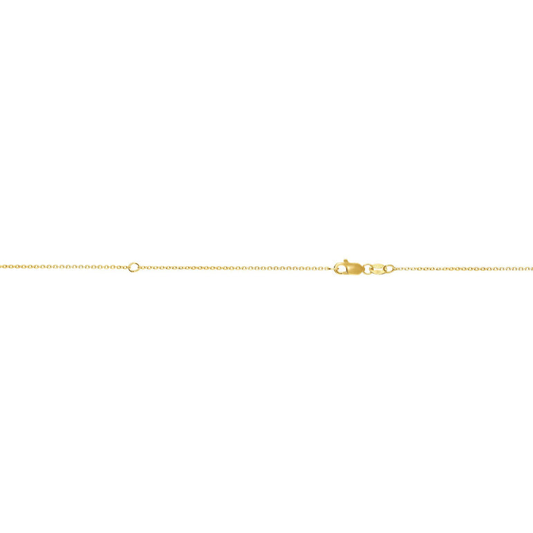 10K Gold 0.87mm Extendable Diamond Cut Cable Chain-Yellow | Lobster
