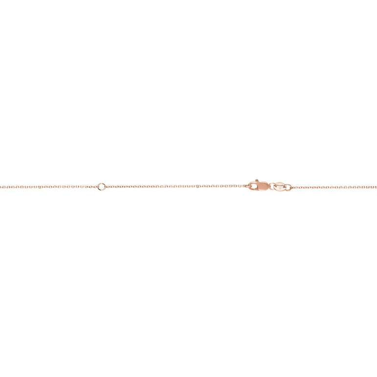 10K Gold 0.87mm Extendable Diamond Cut Cable Chain-Rose | Lobster