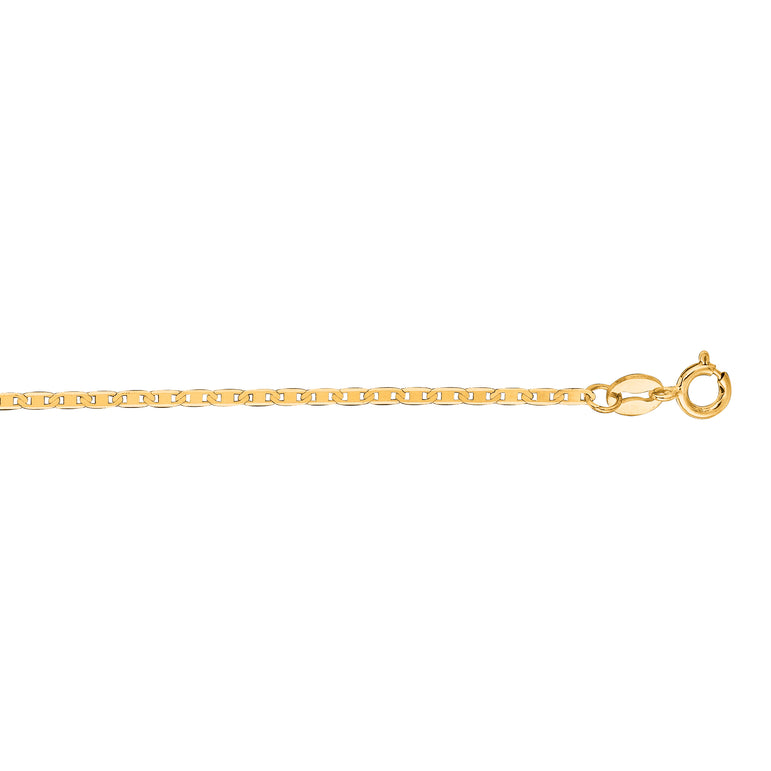 10K Gold 1.2mm Mariner Chain -Yellow | Spring Ring