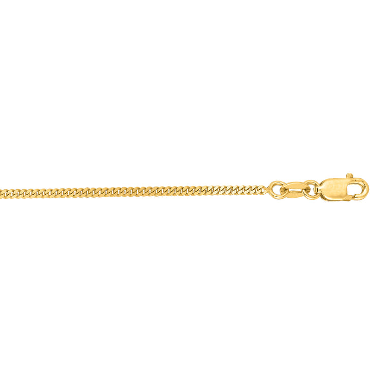 10K Gold 1.4mm Gourmette Chain-Yellow | Lobster