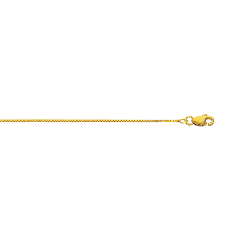 10K Gold 0.78mm Classic Box Chain-Yellow | Lobster