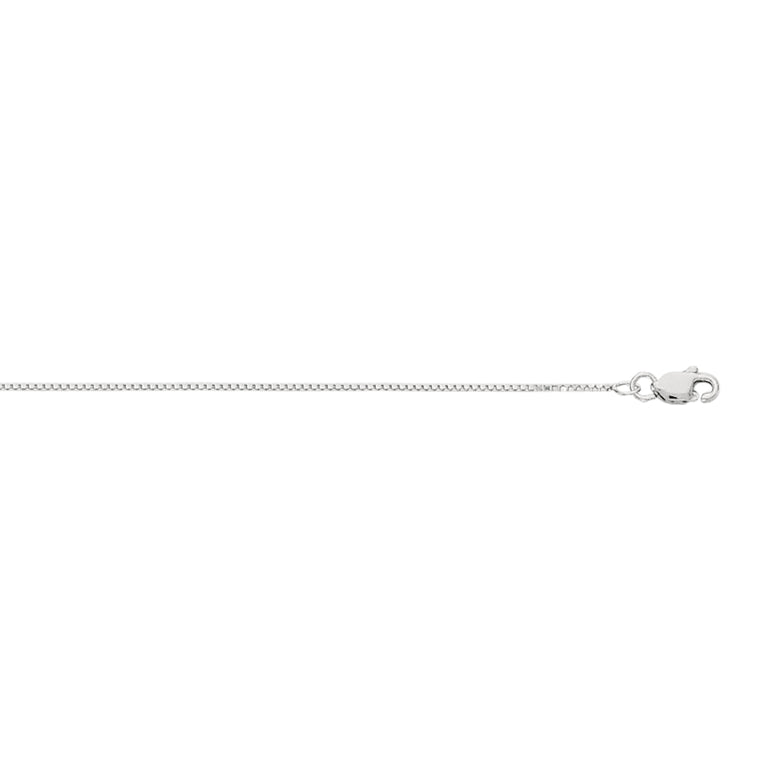 10K Gold 0.78mm Classic Box Chain-White | Lobster
