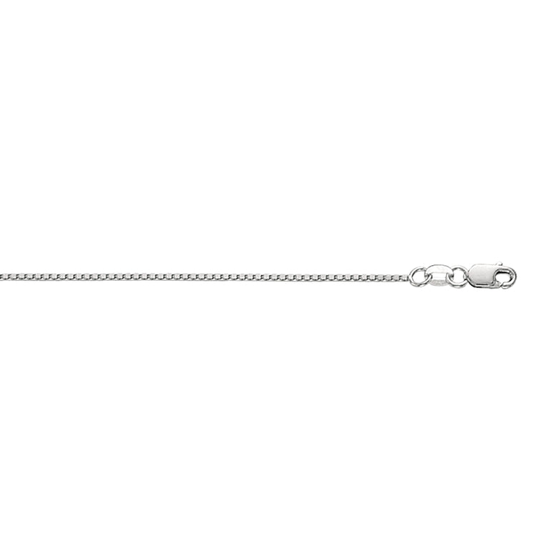 10K Gold 0.94mm Classic Box Chain-White | Lobster