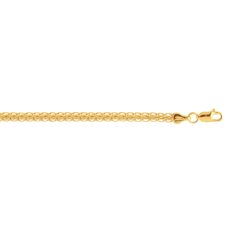 10K Gold Woven Bracelet-Yellow | Lobster