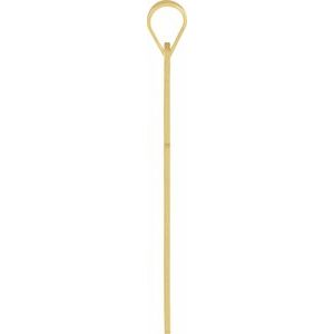 14K Yellow 28x18 mm Geometric Cross Pendant-Polished