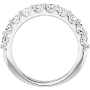 14K White 1 1/5 CTW Natural Diamond Anniversary Band-Round