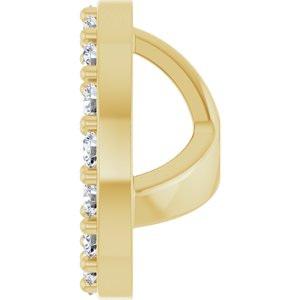 14K Yellow 1/4 CTW Lab-Grown Diamond Halo-Style Earring Jackets-Polished-1/4 Ctw Lab-Grown Diamond Halo-Style Earring Jackets