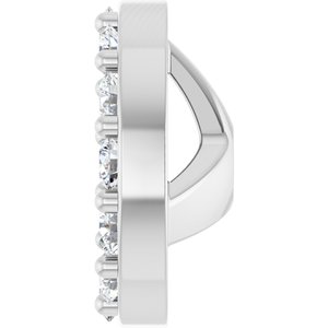 14K White 1/6 CTW Natural Diamond Halo-Style Earring Jackets-Polished-1/6 Ctw Natural Diamond Halo-Style Earring Jackets