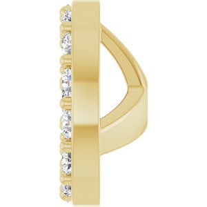 14K Yellow 1/6 CTW Natural Diamond Halo-Style Earring Jackets-Polished-1/6 Ctw Natural Diamond Halo-Style Earring Jackets