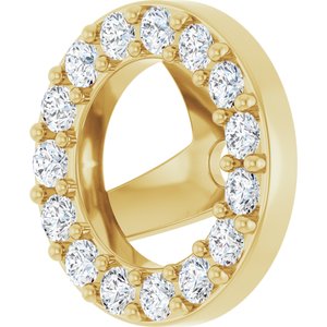 14K Yellow 1/5 CTW Natural Diamond Halo-Style Earring Jackets-Polished-1/5 Ctw Natural Diamond Halo-Style Earring Jackets