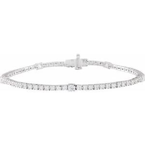 14K White 1 3/4 CTW Lab-Grown Diamond 7" Line Bracelet-Lab-Grown Diamond-Lab-Grown Diamond