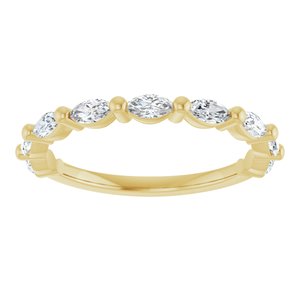 14K Yellow 1/2 CTW Lab-Grown Diamond Anniversary Band-Marquise