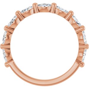 14K Rose1/2 CTW Natural Diamond Anniversary Band-Marquise