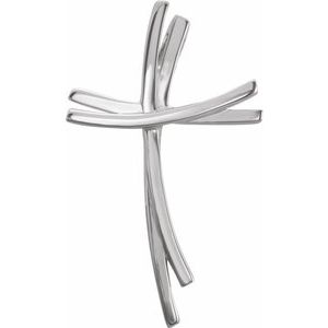 Sterling Silver 29x15 mm Cross Pendant-Polished