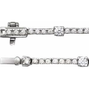 14K White 4 CTW Lab-Grown Diamond Line 16" Necklace-Lab-Grown Diamond-3.1Mm :: 4 Ctw