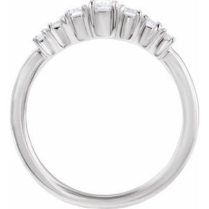14K White 1/2 CTW Lab-Grown Diamond Ring-Straight Baguette