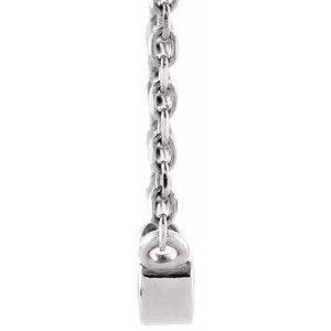 14K White .06 CT Natural Diamond Solitaire 16-18" Necklace-Natural Diamond-2.5Mm :: 0.06 Ct
