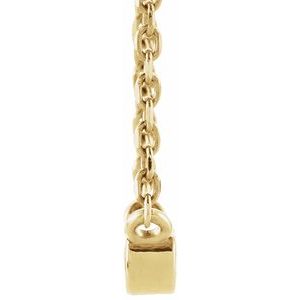 14K Yellow .03 CT Natural Diamond Solitaire 16-18" Necklace-Natural Diamond-2Mm :: 0.03 Ct