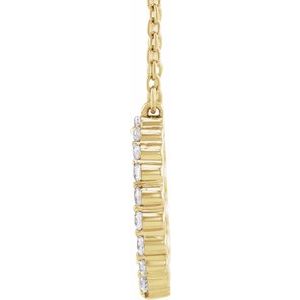 14K Yellow 3/8 CTW Lab-Grown Diamond Graduated Circle 16-18" Necklace-Lab-Grown Diamond-2.4Mm :: 3/8 Ctw