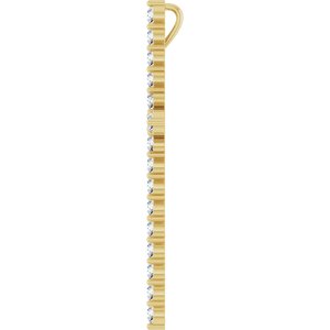 14K Yellow 1 CTW Lab-Grown Diamond Cross Pendant-Lab-Grown Diamond-37.23 X 27.62 Mm