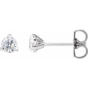 14K White 1/3 CTW Lab-Grown Diamond Cocktail-Style Stud Earrings-Pair-3.5Mm :: 1/3 Ctw