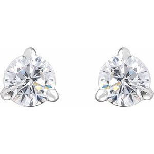 14K White 1/3 CTW Lab-Grown Diamond Cocktail-Style Stud Earrings-Pair-3.5Mm :: 1/3 Ctw