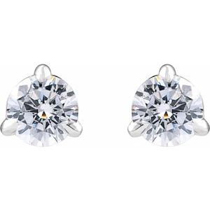 14K White 1/2 CTW Lab-Grown Diamond Cocktail-Style Stud Earrings-Pair-4Mm :: 1/2 Ctw