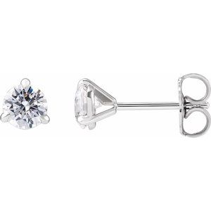 14K White 3/4 CTW Lab-Grown Diamond Cocktail-Style Stud Earrings-Pair-4.5Mm :: 3/4 Ctw
