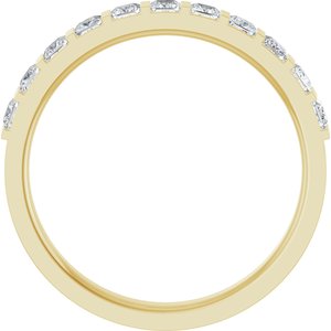 14K Yellow 1/2 CTW Natural Diamond Anniversary Band-Square
