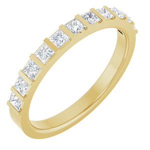 14K Yellow 1/2 CTW Natural Diamond Anniversary Band-Square