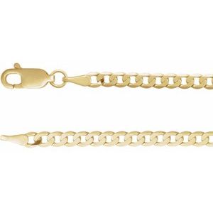 14K Yellow .07 CT Lab-Grown Diamond Link 7" Bracelet-Round-2.65 Mm