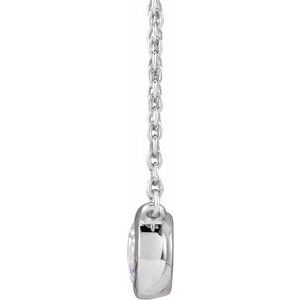 14K White 1/2 CTW Lab-Grown Diamond Adjustable 16-18" Necklace-Lab-Grown Diamond-4.9Mm :: 1/2 Ctw