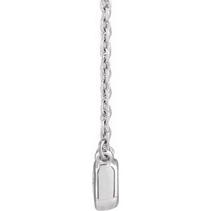14K White 1/2 CTW Lab-Grown Diamond Adjustable 16-18" Necklace-Lab-Grown Diamond-5.2 X 3.8Mm :: 1/2 Ctw