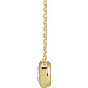 14K Yellow 1 CTW Lab-Grown Diamond Adjustable 16-18" Necklace-Lab-Grown Diamond-6.5Mm :: 1 Ctw
