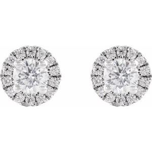 14K White 1/2 CTW Lab-Grown Diamond Stud Earrings-3.5 Mm-14K White