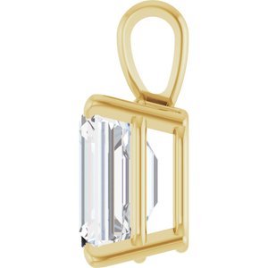 14K Yellow 1 CT Lab-Grown Diamond Pendant-Lab-Grown Diamond-7 X 5Mm :: 1 Ct