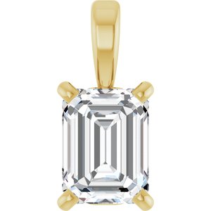 14K Yellow 3/4 CT Lab-Grown Diamond Pendant-Lab-Grown Diamond-6 X 4Mm :: 3/4 Ct