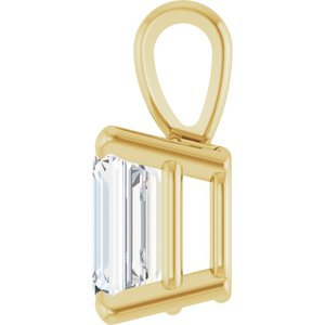 14K Yellow 3/4 CT Lab-Grown Diamond Pendant-Lab-Grown Diamond-6 X 4Mm :: 3/4 Ct