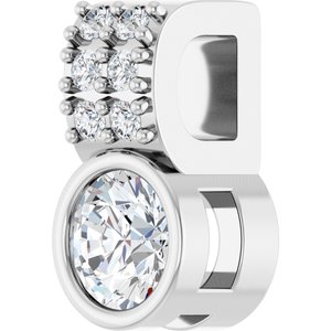 14K White 1/4 CTW Lab-Grown Diamond Pendant-Lab-Grown Diamond-4Mm :: 1/4 Ctw