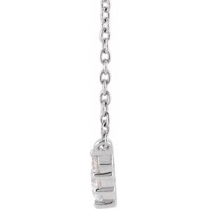 14K White 1/3 CTW Lab-Grown Diamond Graduated 18" Necklace-Lab-Grown Diamond-3.2Mm :: 1/3 Ctw