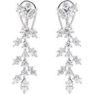 14K White 4 1/4 CTW Lab-Grown Diamond Earrings-7 X 3.5 Mm-14K White