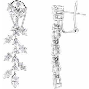 14K White 4 1/4 CTW Lab-Grown Diamond Earrings-7 X 3.5 Mm-14K White