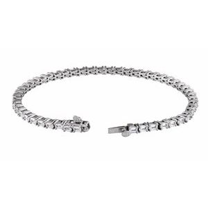 14K White 5 CTW Lab-Grown Diamond Line 7" Bracelet-Lab-Grown Diamond-Lab-Grown Diamond