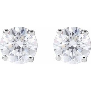 14K White 1 1/2 CTW Natural Diamond Earrings-Pair-5.75Mm :: 1 1/2 Ctw