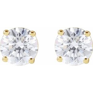 14K Yellow 4 CTW Lab-Grown Diamond Earrings-Pair-8Mm :: 4 Ctw