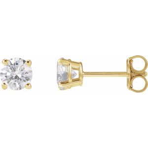 14K Yellow 3/4 CTW Lab-Grown Diamond Earrings-Pair-4.5Mm :: 3/4 Ctw