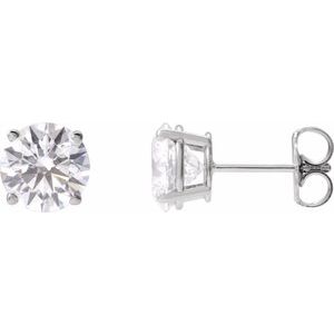 14K White 3 CTW Lab-Grown Diamond Earrings-Pair-7.25Mm :: 3 Ctw