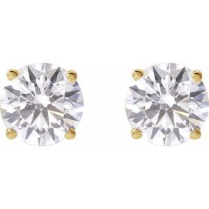 14K Yellow 3 CTW Lab-Grown Diamond Earrings-Pair-7.25Mm :: 3 Ctw