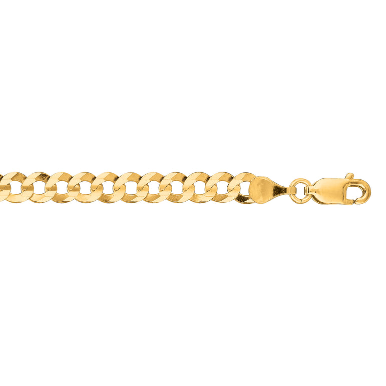 10K Gold 4.7mm Comfort Curb Chain -Yellow | Lobster