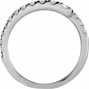 14K White 9/10 CTW Lab-Grown Diamond Bypass Ring-Round-3 Mm